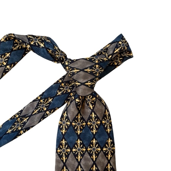 Christian Dior Mens Neck Tie 100% Silk Geometric Luxury Preppy Designer - Picture 3 of 9